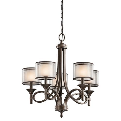 Lacey 5 Light Chandelier - Mission Bronze KL-LACEY5-MB