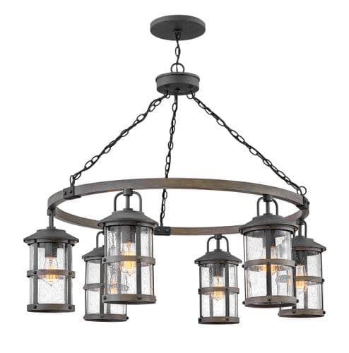 Lakehouse 6 Light Outdoor Chandelier QN-LAKEHOUSE6-P-DZ