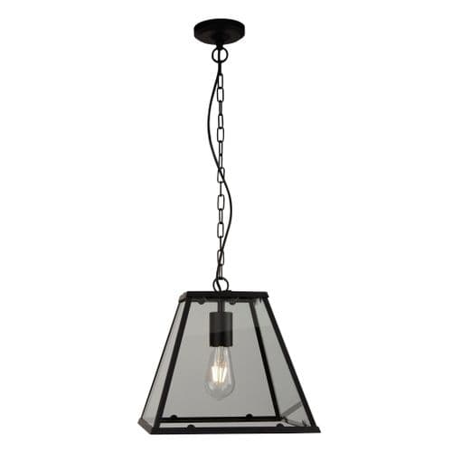 Lantern - 1Lt Pendant With Matt Black Frame