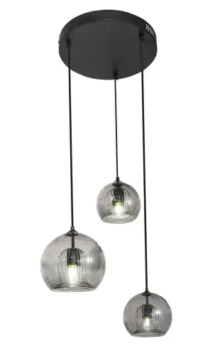 Leo 3 Black Hanging Ceiling Light LL8815
