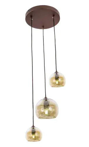 Leo 3 Brown Hanging Ceiling Light LL8812