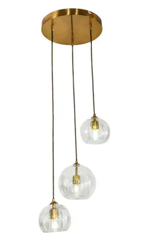 Leo 3 Gold Hanging Ceiling Light LL8818