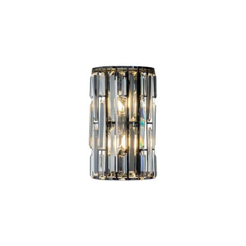 Lifestyle Large polished chrome and K9 faceted crystal wall light