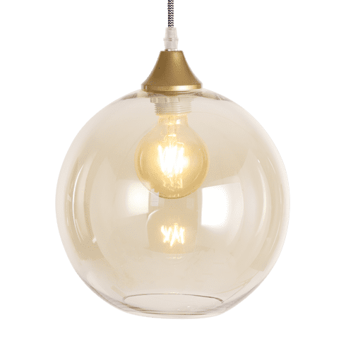 Hand Blown Glass Shade 13 Amber/Clear/Silver/Smoked Options