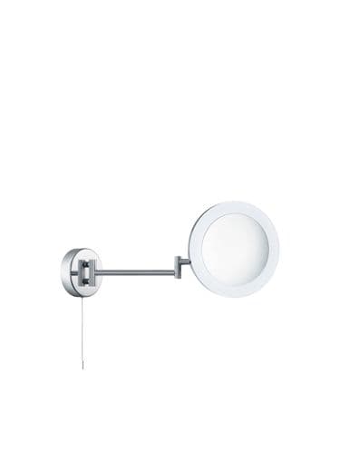 Magnifying Bathroom Mirror  - Chrome Metal & Mirror
