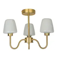 Marina IP44 3 Light Ceiling Satin Brass MAR03SB