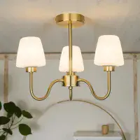 Marina IP44 3 Light Ceiling Satin Brass MAR03SB
