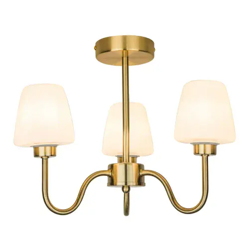 Marina IP44 3 Light Ceiling Satin Brass MAR03SB