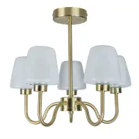 Marina IP44 5 Light Ceiling Satin Brass MAR05SB