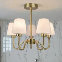 Marina IP44 5 Light Ceiling Satin Brass MAR05SB