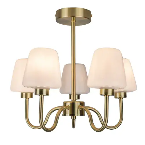 Marina IP44 5 Light Ceiling Satin Brass MAR05SB
