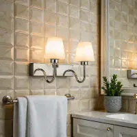 Marina IP44 Double Polished Chrome Wall Light MAR02CHWL