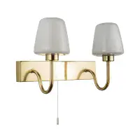 Marina IP44 Double Satin Brass Wall Light MAR02SBWL