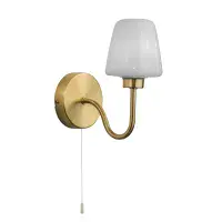 Marina IP44 Single Satin Brass Wall Light MAR01SBWL