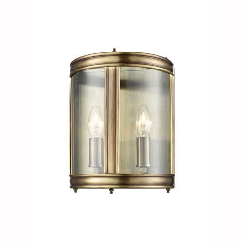Marlow 2 Light Bronze Half Lantern Wall Light GSBWB601