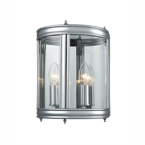 Marlow 2 Light Chrome Wall Lantern Wall Fitting GSBWB1003