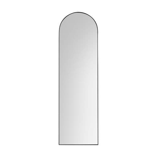 Matt black arch leaner mirror FOE109649