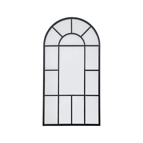 Matt black arch window mirror FOE109510