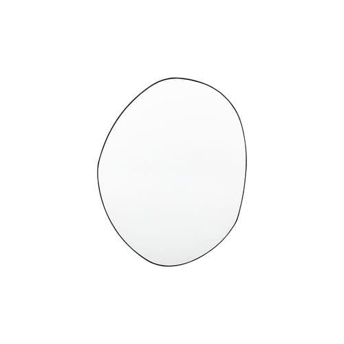 Matt black oval mirror FOR109542