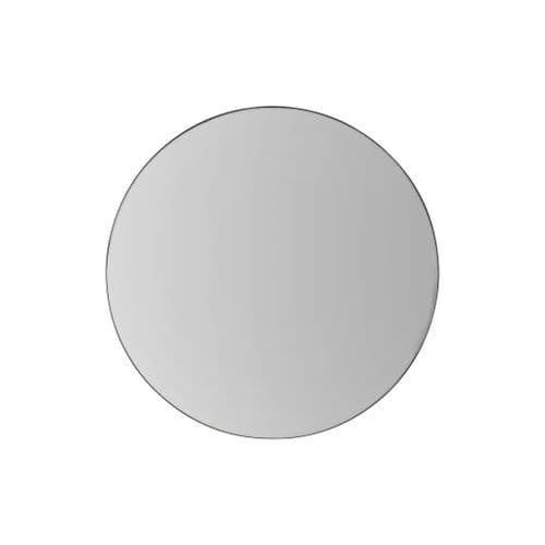 Matt black thin round mirror FOE109631