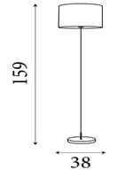 Meadow 1Lt Floor Lamp, Natural Grass Shade and Black Metal