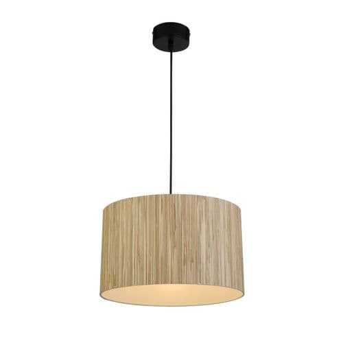 Meadow 1Lt Pendant convertible to Flush, Natural Grass Shade