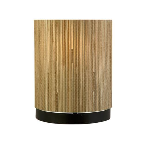 Meadow 1Lt Wall Light, Natural Grass Shade and Black Metal