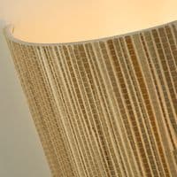 Meadow 1Lt Wall Light, Natural Grass Shade and Black Metal