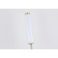 Mod LED Floor Lamp, Satin Brass Metal, Opal Acrylic & Clear