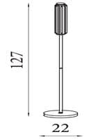 Mod LED Floor Lamp, Satin Brass Metal, Opal Acrylic & Clear