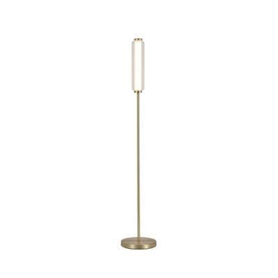 Mod LED Floor Lamp, Satin Brass Metal, Opal Acrylic & Clear TFB26252SB