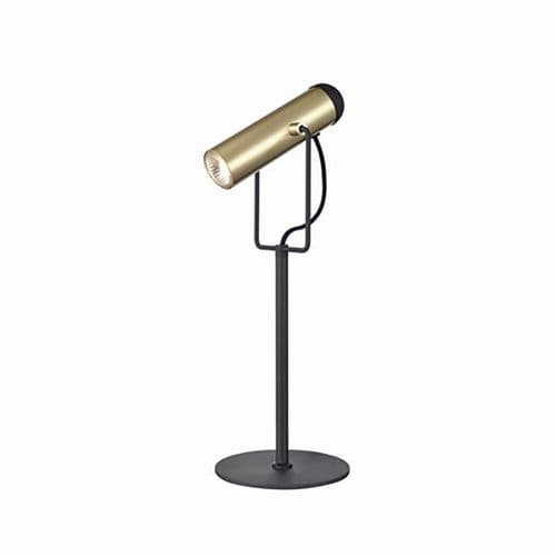 Modern 1 Light  Matt Black And Satin Brass Adjustable Desk Lamp GSBTL607