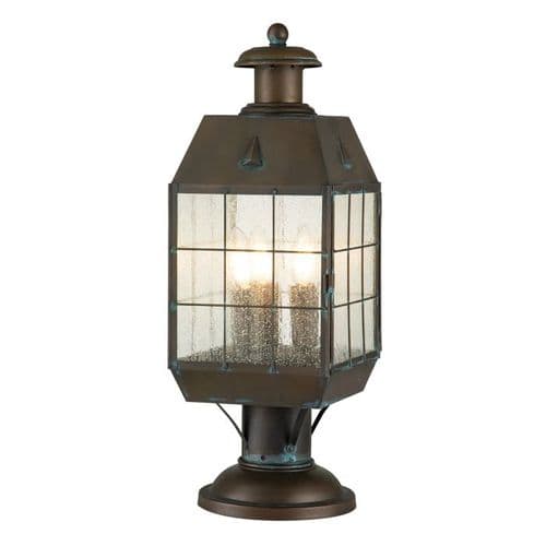 Nantucket 3 Light Large Pedestal Lantern/QN-NANTUCKET3-L-AS