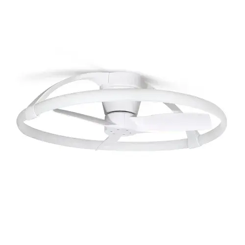 Nepal LED Dimmable Light DC Reversible Fan White Finish c/w Remote Control