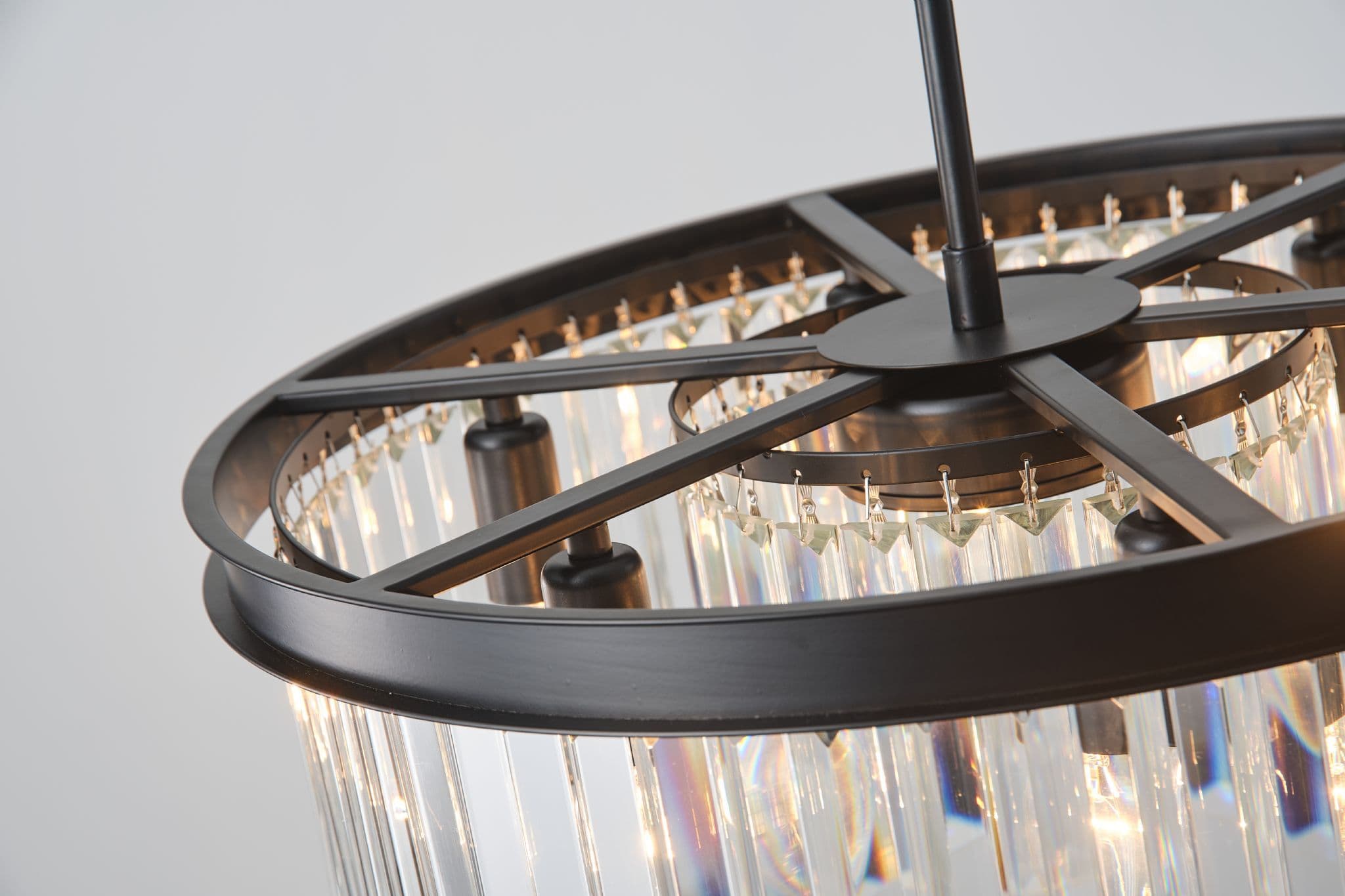 New York 6 Light Hanging Black And Clear Ceiling Fitting CSB3018