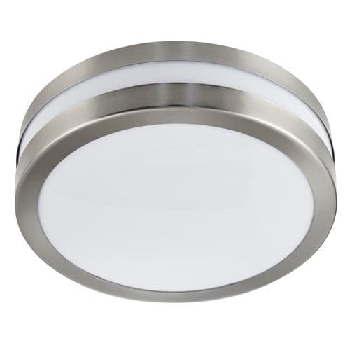 Newmrk Led Outdoor & Porch 2Lt Silver Ip44 Dia 28Cm Flush Wall or ceiling
