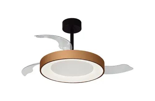 Niseko Fan LED Dimmable Ceiling Light Remote Control Gold