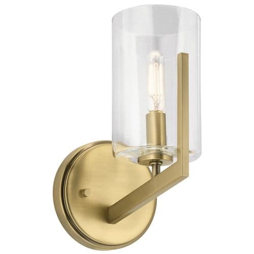 Nye 1 Light Wall Light - Brushed Natural Brass QN-NYE1-BNB