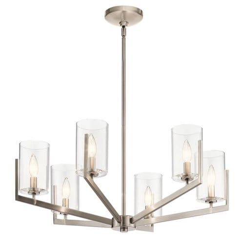 Nye 6 Light Chandelier - Classic Pewter QN-NYE6-CLP