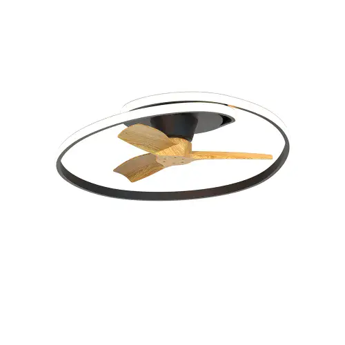 Ocean LED Dimmable Ceiling Light DC Reversible Fan Black