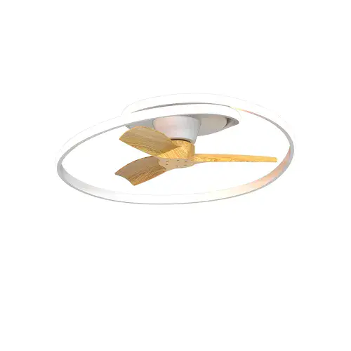 Ocean LED Dimmable Ceiling Light DC Reversible Fan Wood