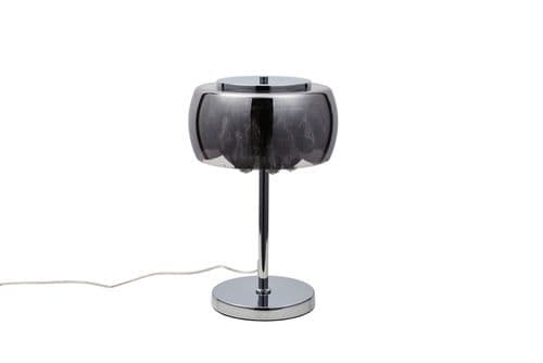 Oero 3 Light Table Lamp Smoked Shade & Clear Crystal