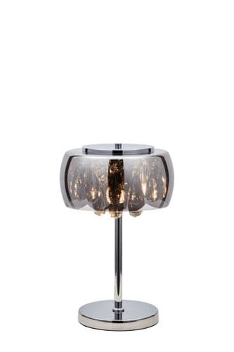 Oero 3 Light Table Lamp Smoked Shade & Smoked Crystal