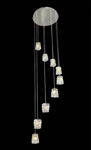 Ohio 9 Crystal Cube Flush Light LL9935