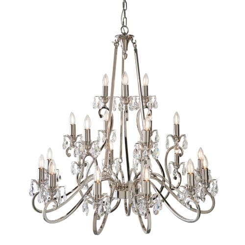 Oksana nickel 21 light pendant multi arm