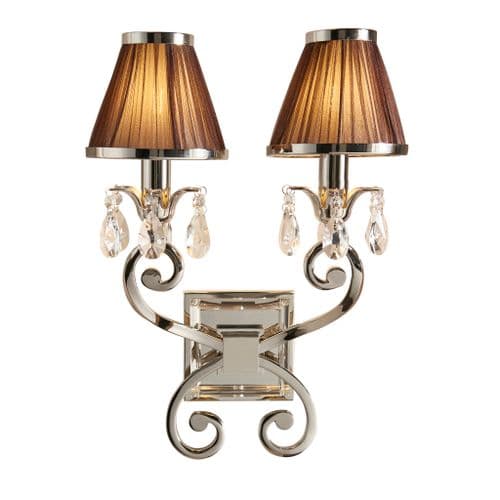 Oksana nickel twin wall light chocolate