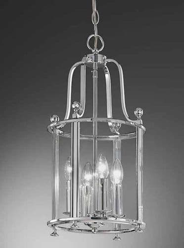 Pasillo 4 Light Lantern in Chrome with Rounded Glass GSBLA7000/4