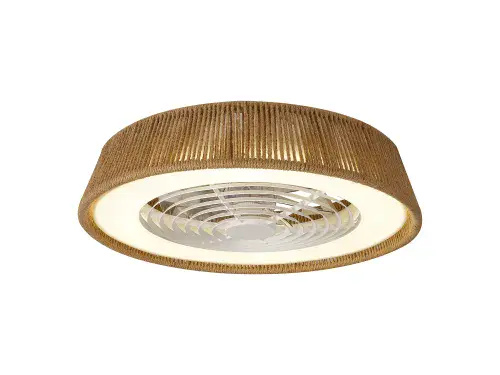 Polinesia Nautica LED Dimmable Ceiling Light Reversible Fan Beige