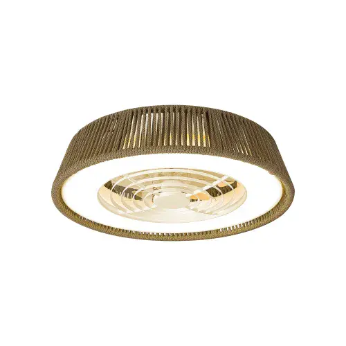 Polinesia Nautica Mini LED Dimmable Ceiling Light Reversible Fan Beige