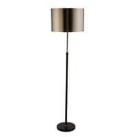 Rachel Floor Lamp - Black Metal, Satin Silver & Chrome Shade